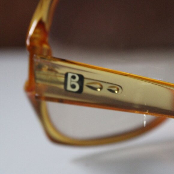 Vintage Terri Brogan Oversized Sunglasses Amber Yellow Gradient Made in Canada - Picture 8 of 9